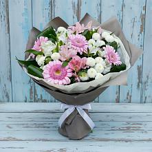 Букет цветов из:  Герберы, Альстромерии и Хризантемы #REPLACE_PRED# Пирогово