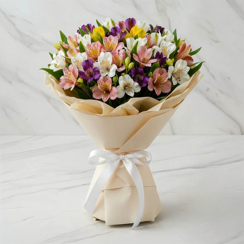 Букет цветов из: Альстромерии в Пирогово