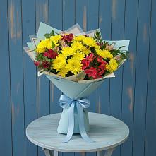 Букет цветов из:  Альстромерии и Хризантемы #REPLACE_PRED# Пирогово