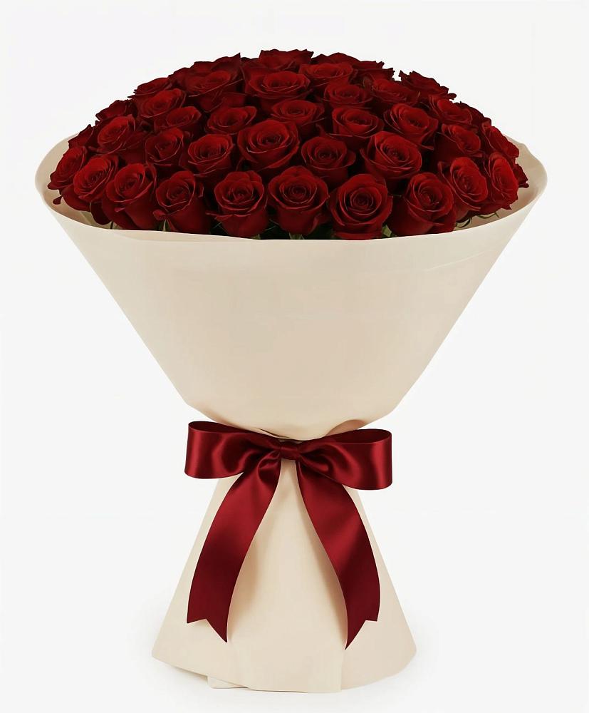 Букет 101 Бордовая роза Блэк Бакарра в Пирогово