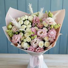 Букет цветов из:  Альстромерии и Розы в Пирогово